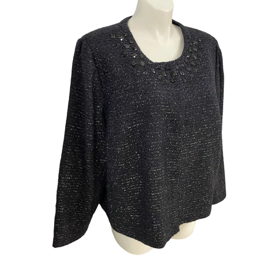 Moda Bug Blazer Mujer 26W Trabajo Oficina Azul Púrpura Metálico Fiesta Sala de Juntas Foto 3 de 4