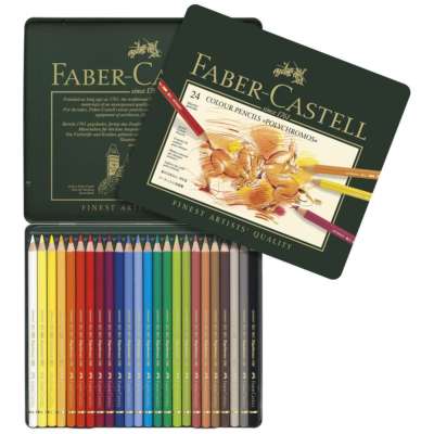 FABER CASTELL Farbstift POLYCHROMOS 110024 24 Farben im Metalletui