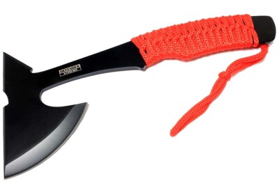 Defender-Xtreme 9'' Full Tang Hunting Axe Stainless Steel Blade Red Nylon Handle