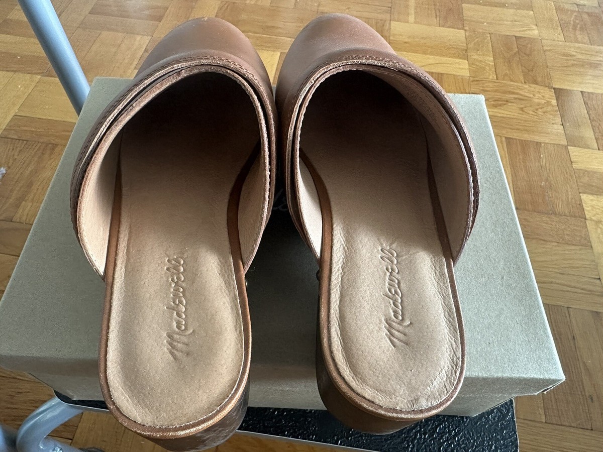 MADEWELL ENGLISH SADDLE THE CECILY CLOG OILED LEATHER MULE SHOES SIZE 9.5 View 6