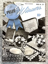 Clark 0257 PRIZE WINNERS home decor crochet 16pg booklet 1949