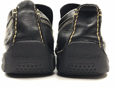Cole Haan Black Leather Slip-On Loafers with Contrast Stitching Cole Haan Black Leather Slip-On Loafers Men main image 2