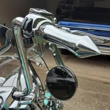 Chrome 1" Spike Handlebar Hand Grips For Harley Honda Yamaha Suzuki Kawasaki