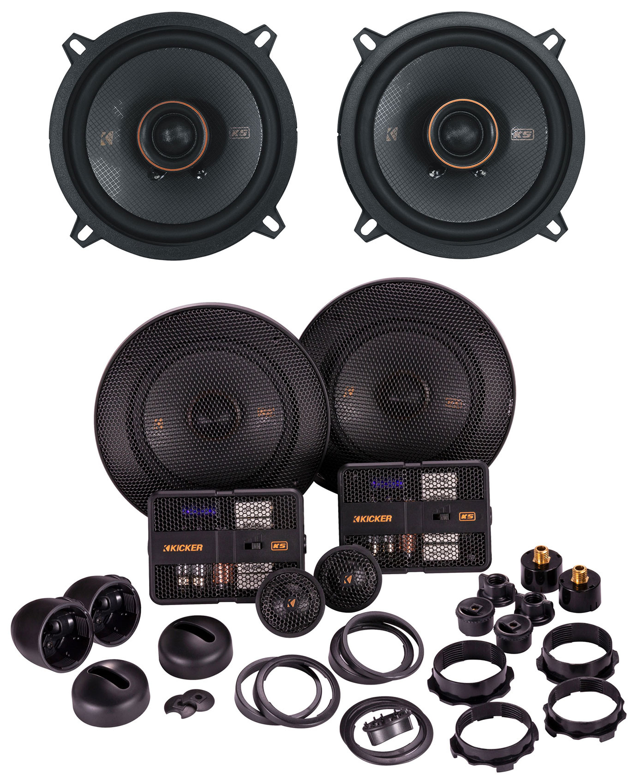 Пара автомобильных аудиокомпонентов Kicker 51KSS504 5252 коаксиальных динамика 51KSSC504 44290₽