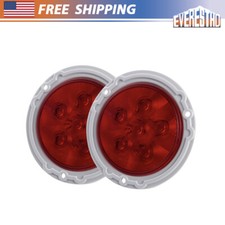 2pcs Fit For Freightliner 2018-up Truck Universal Rear Lamp Red 6led Tail Lights