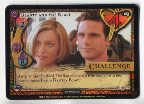 Buffy TVS CCG Unlimited Class Of 99 Premium Foil Card #185 Beauty And The Beast