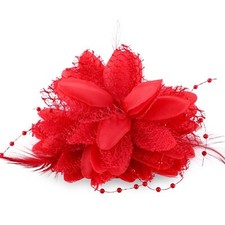 Red Rose Hair Clip Floral Hairpin for Wedding Party Valentine  s Day