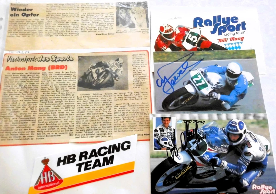 Riesen Autogramm Karten u.ä. + Motorrad Grand Prix 90 1990 WM + ansehen - Bild 4 von 4