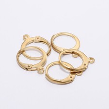 10/50/100PCS 100 Stainless Steel Lever Back Earring Finding Loo French Ear Clip