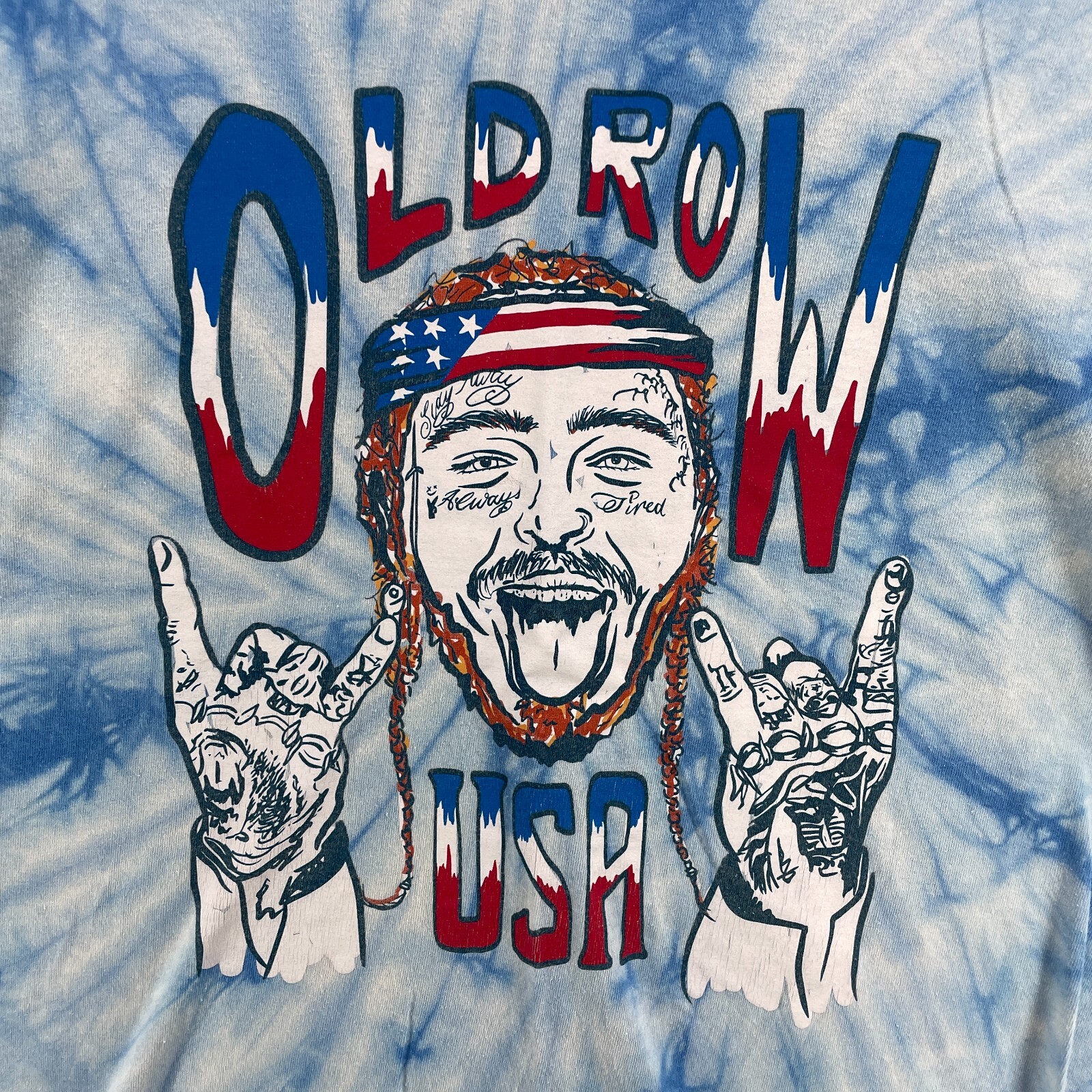 FILA Old Row USAt Postne Malonet T sh uomode gra blu tie dyeocollo giroco