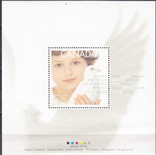 W CANADA 1813i MILLENIUM CHILD AND DOVE OF PEACE