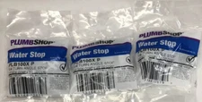 Water Stop 3 Pack 1/2" Nominal Compression 3/8" Compression 1/4" Turn Angle Stop