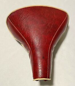 Vintage Persons Permaco 922 Ox Blood Bicycle Spring Seat Saddle Made In USA