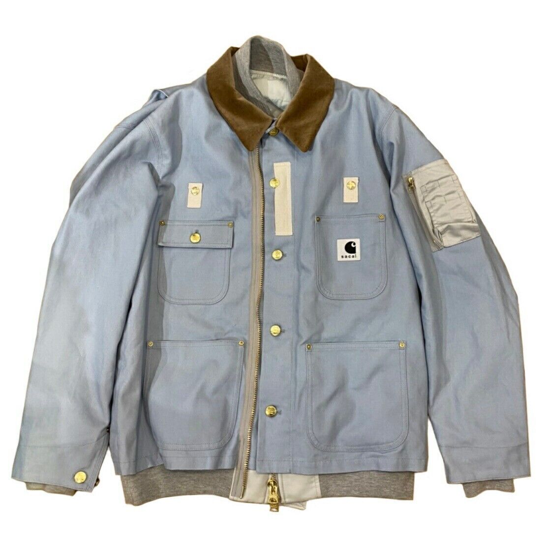 Carhartt WIP sacai Canvas MA-1 Jacket Light Blue Size 2 Used Carhartt WIP sacai Canvas MA-1 Jacket Light Blue Size 2 Used