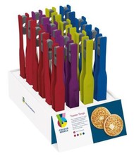Colourworks Assorted Coloured Toaster Tongs - 1 Sent