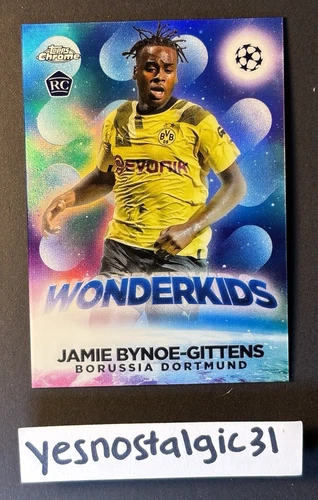 ⚽️ Jamie Bynoe-Gittens Chrome Rookie 2022 Topps RC Wonderkids #W-2 Dortmund