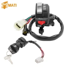 Handlebar Switch & Ignition Key Switch for Yamaha Wolverine 450 YFM450FX 2006-10