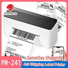 Bluetooth Shipping Label Printer or 4x6 Thermal Paper for Small Business Lot