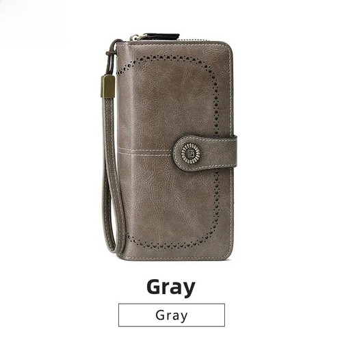 Women Leather Wallet Zipper Lady Long Card Holder Coin Case Handbag Clutch Purse - Picture 7 of 13