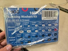 Assorted Plumbing Washers Kit - 160 PCS - Rubber & Silicone