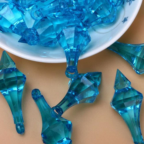 100Pcs/lot 18*46mm Hanging Pendant Diamond Drop Chandelier Acrylic Crystal Bead - Picture 8 of 35