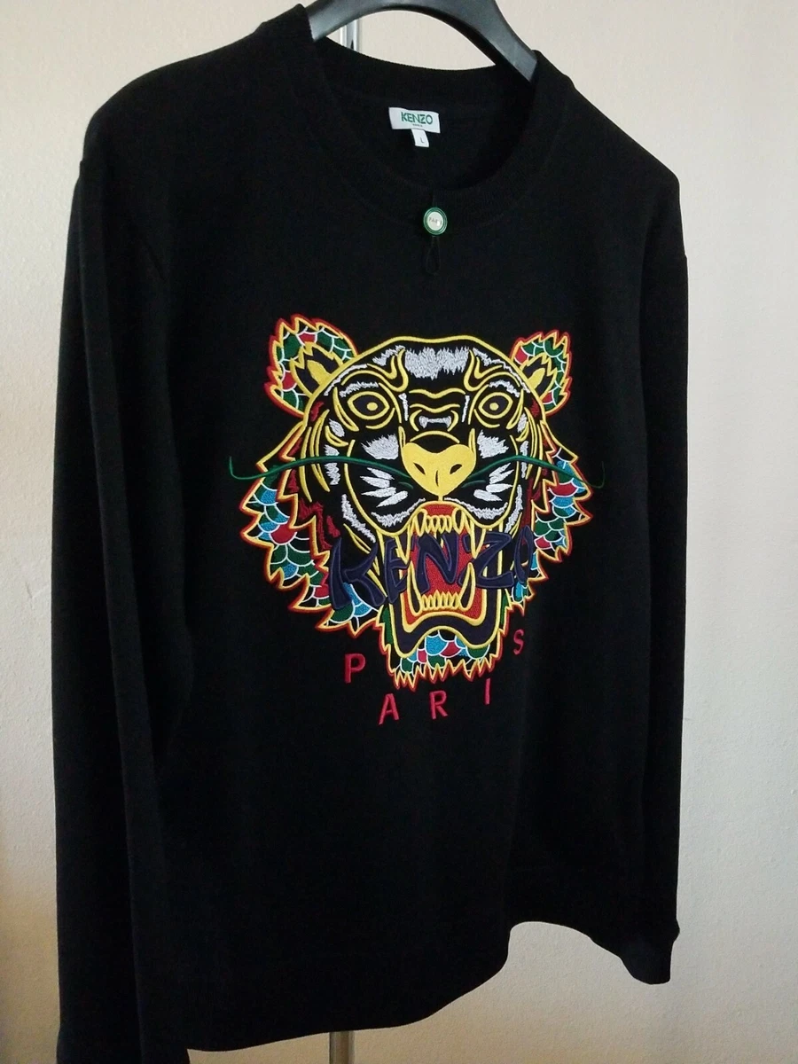 Vintage Sweater Unisex Sweater With Big Tiger Made in Japan 