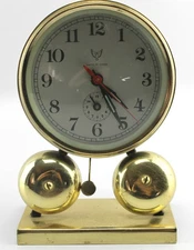 Vintage Bells Under Clock Ringing Alarm Clock Tested