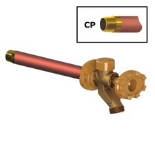 Woodford 1/2 in. MPT T Sweat Yes Brass Freezeless Wall Faucet