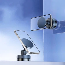 360° Adjustable Strong Magnetic Vacuum Suction Cup Car Phone Holder Mount Stand