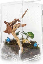 Jumping Spider Enclosure - Acrylic Small Reptile Terrarium for Tarantula, Frog,