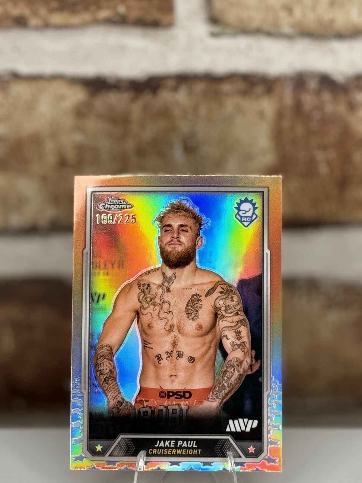 2024 Topps Chrome Boxing Jake Paul Bronze Refractor 199/225 Rookie #1