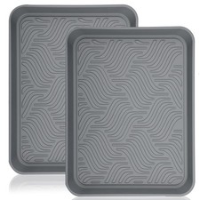 Boot Tray for Entryway Indoor, Heavy Duty Shoe Mat 2 Packs, 16.8"x12.8" Water...