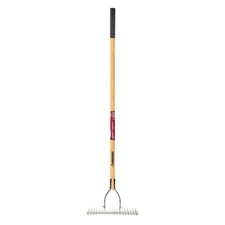 54"Long Wood Handle 19-Tine Adjustable Thatch Rake