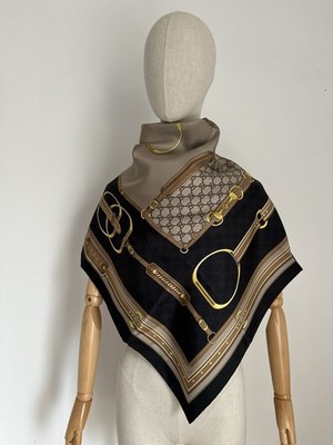 GUCCI Silk Scarf GG Logo Cruise 2025 Collection 90/90cm! | eBay