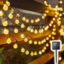 SOLAR POWERED String Lights LED Retro Bulb Garden Outdoor Fairy Ball Hangin Lamp