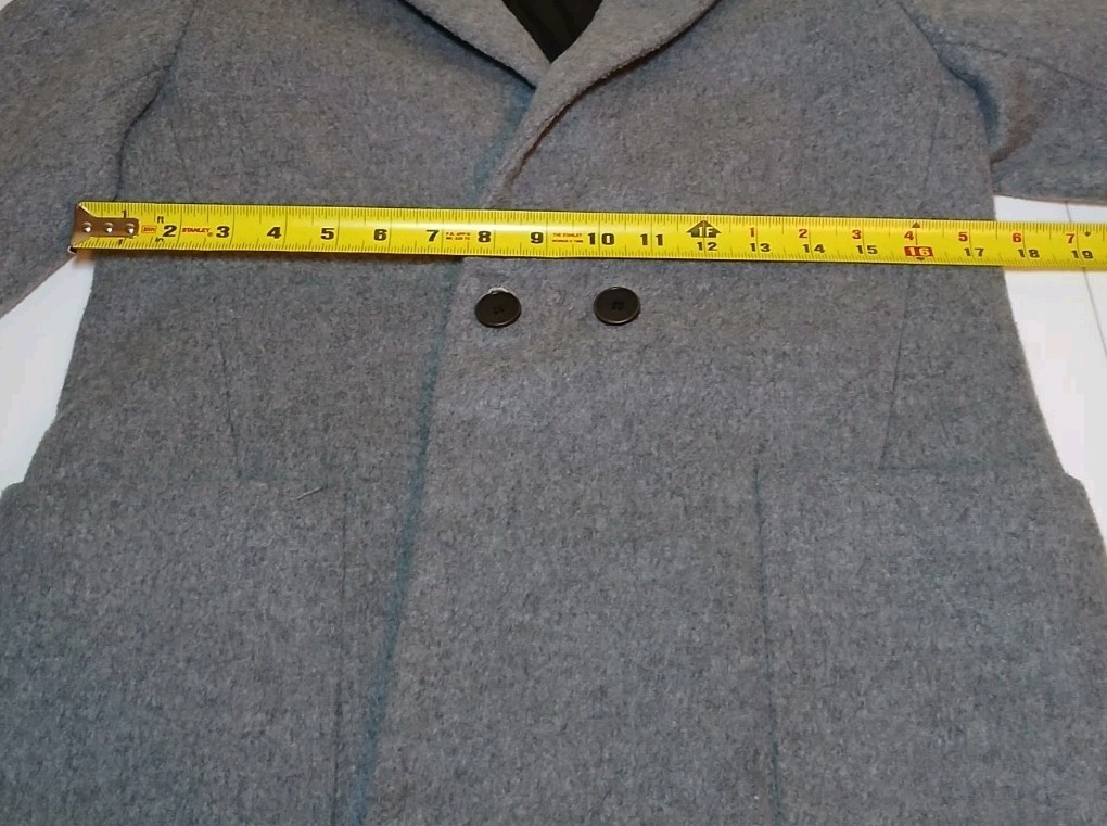 ZARA  Basic Women's Gray  Wool Blend Double Breas… - image 6