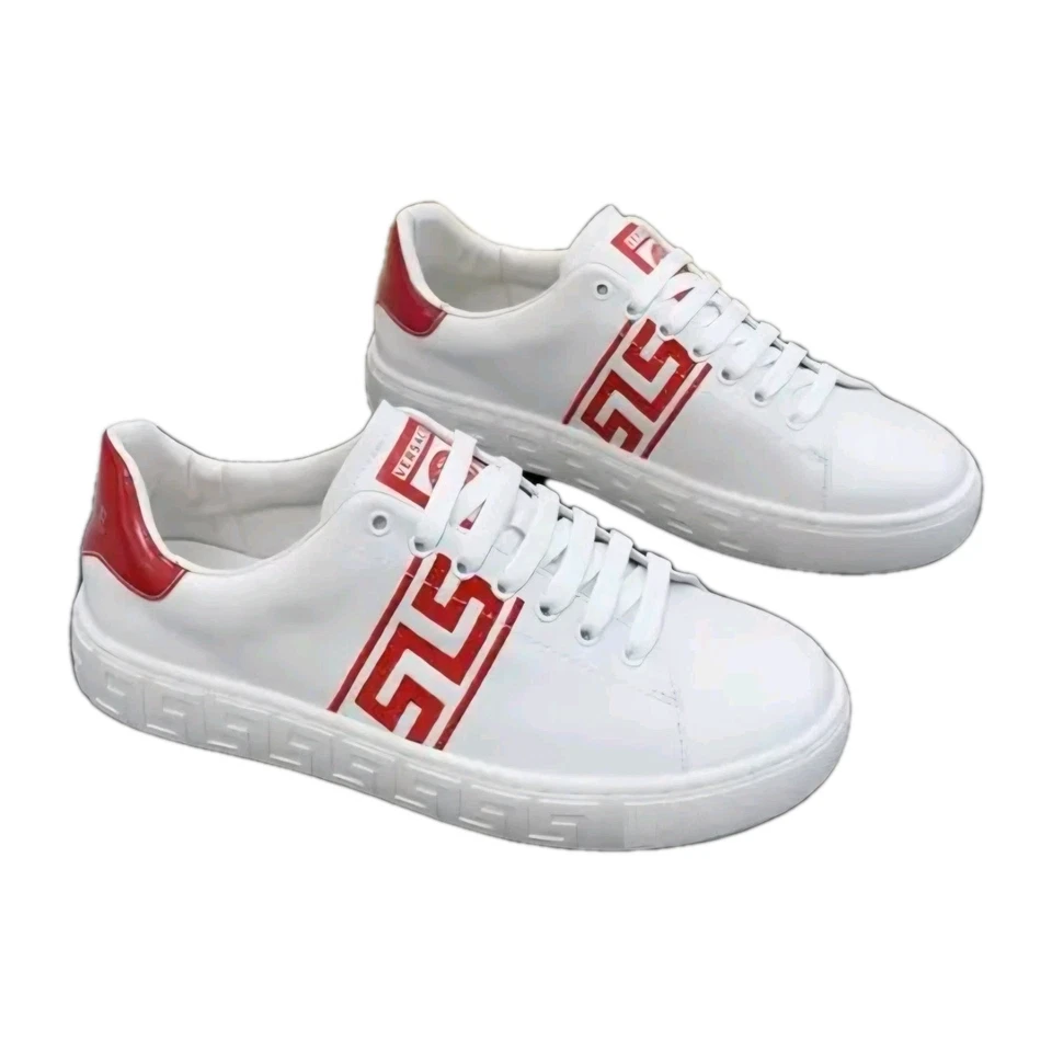 Zapatillas Versace Barroco Greca Jacquard (Unisex) EE. UU. UE 40/EE. UU. Para Hombres Talla 7 Mujeres 9 Foto 3 de 4