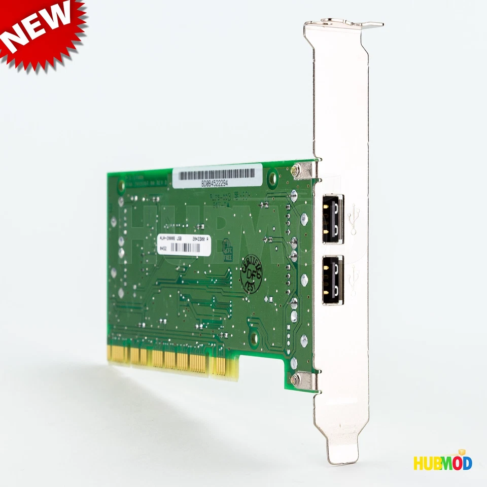 Adaptec USB2Connect AUA-2000B 2-Port USB PCI Card Expansion Controller Card NEW - Image 3 of 4