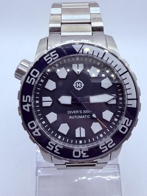 Helm Khuraburi Automatic Dive Watch SS-BLUE DIAL WHITE & BLUE Bezel  