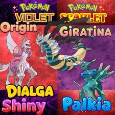 ORIGIN FORM 🌟DIALGA & GIRATINA & PALKIA  SHINY 🌟  🔥POKEMON SCARLET & VIOLET