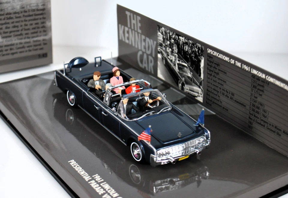 MINICHAMPS-LINCOLN CONTINENTAL KENNEDY PRESIDENTIAL - 1961 MODELLINO AUTO - Immagine 2 di 4