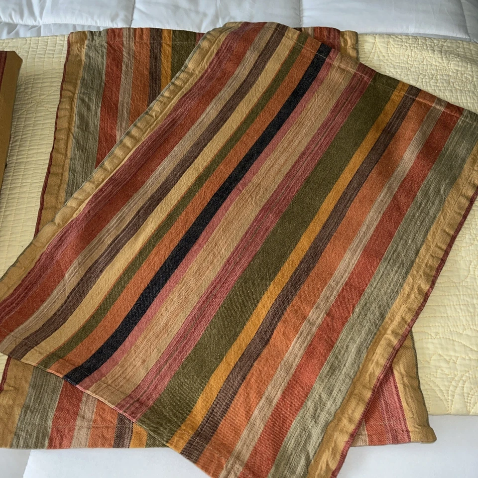 Capa de edredom Pottery Barn 3 peças conjunto de cama queen size fundações listras Logan Shams - Imagem 3 de 4