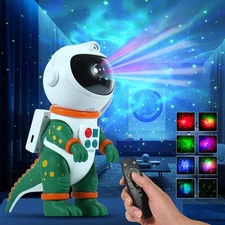 Galaxy Star Projection Night Light, Dinosaur Astronaut Space Projector with 8 Mo