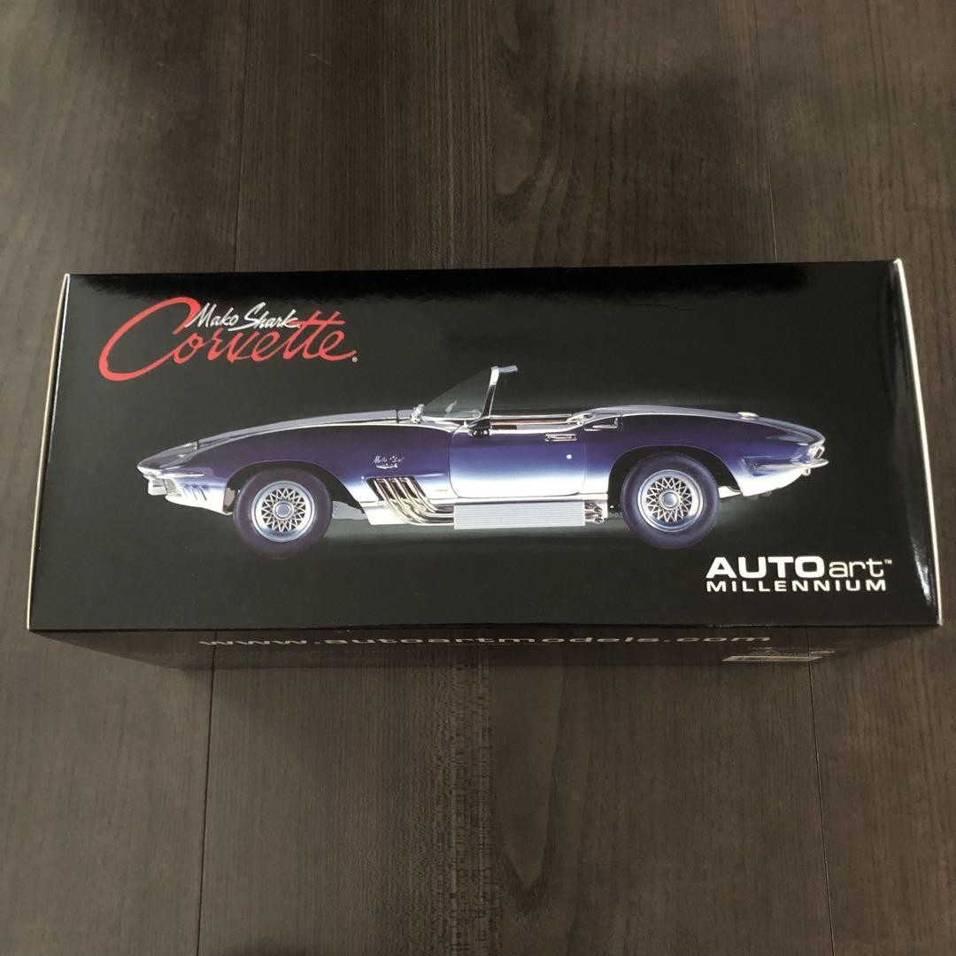 ミニカー AUTOart mobile Mako Shark Corvette 1/18 1961 Chevrolet Corvette Mako Shark Dark Blue 1/18 Diecast