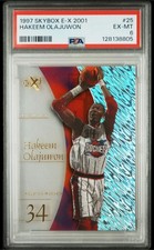 1997-98 SKYBOX E-X2001 #25 HAKEEM OLAJUWON HOUSTON ROCKETS (EX-MT) PSA 6