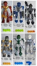 Lego Bionicle Toa Inika 100% Complete W/Zamor 8727 8728 8729 8730 8731 8732