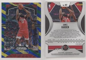 2019-20 Panini Prizm Choice Blue Yellow & Green Prizm James Harden #107