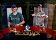 2022 Bowman Draft #BJ-7 Cole Young / Walter Ford Blackjack