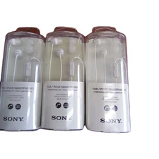 Sony MDREX15AP in-Ear Earbud Headphones with Mic, White  Blanc Lot Of 3