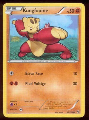 Pokémon Nr. 69/101 - KUNGFOUINE - PV50 ..... (Ref. 717)